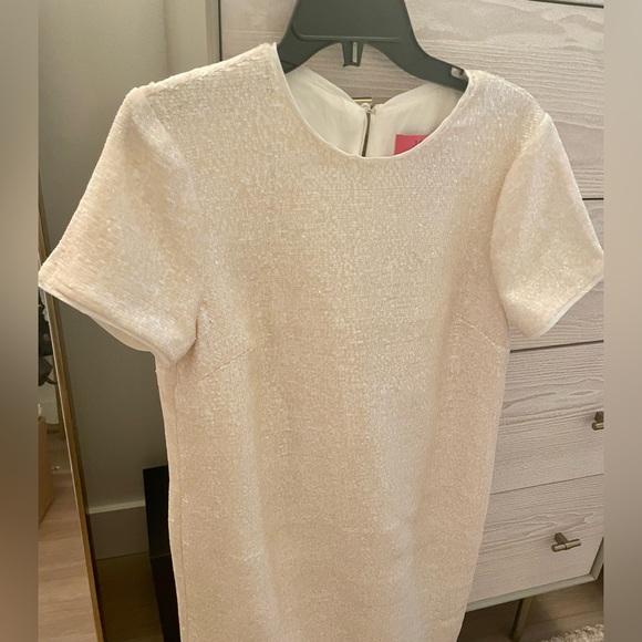 JCrew White Sequin Maxi Shift Dress size 10 NWT - Picture 5 of 9